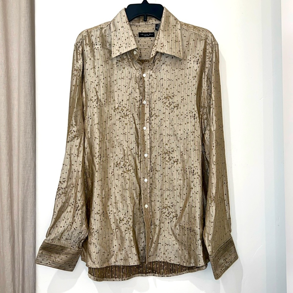 Kenneth Cole Silk Dress Shirt XXL